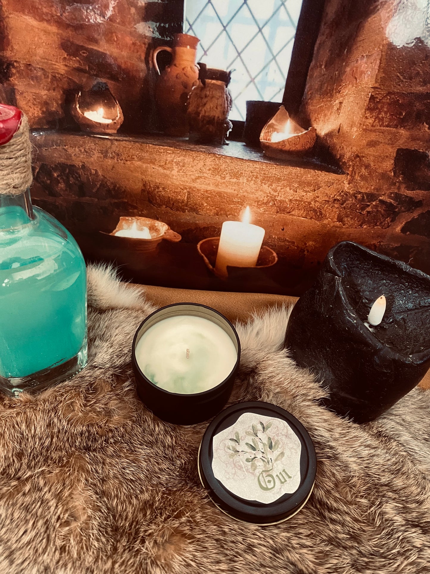 Mini Bougie médiévale parfum Gui