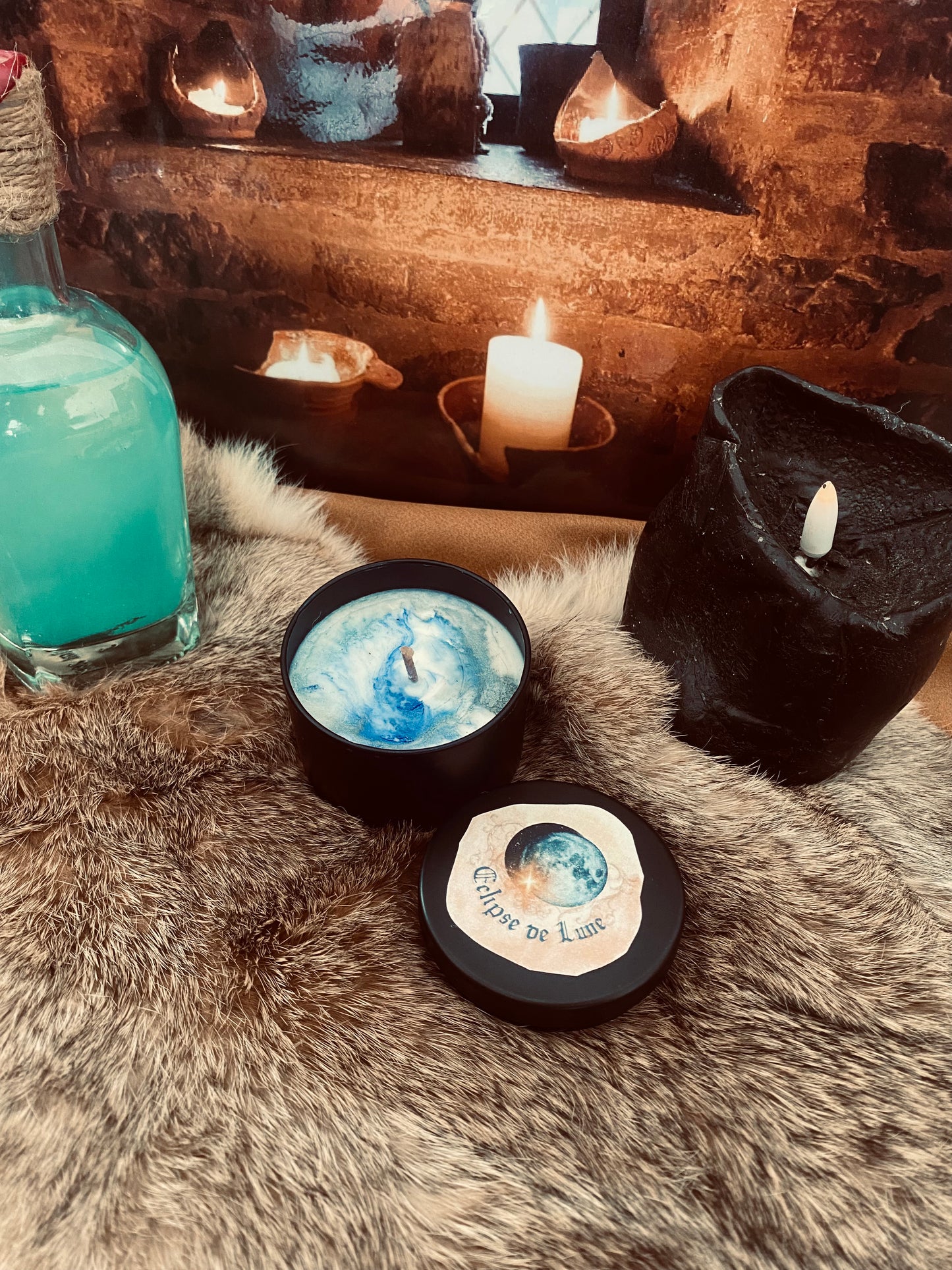 Mini bougie médiévale parfum Éclipse de lune
