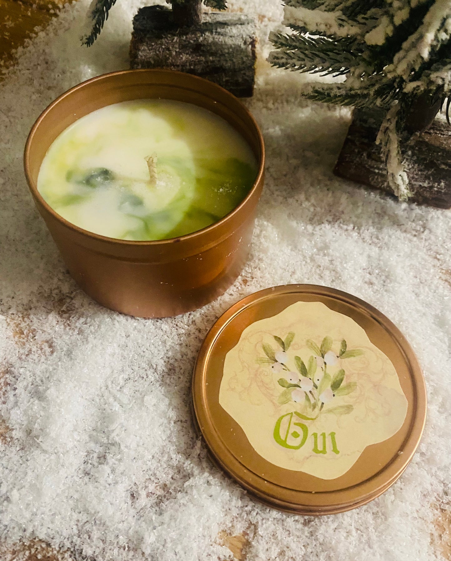 Bougie médiévale parfum Gui
