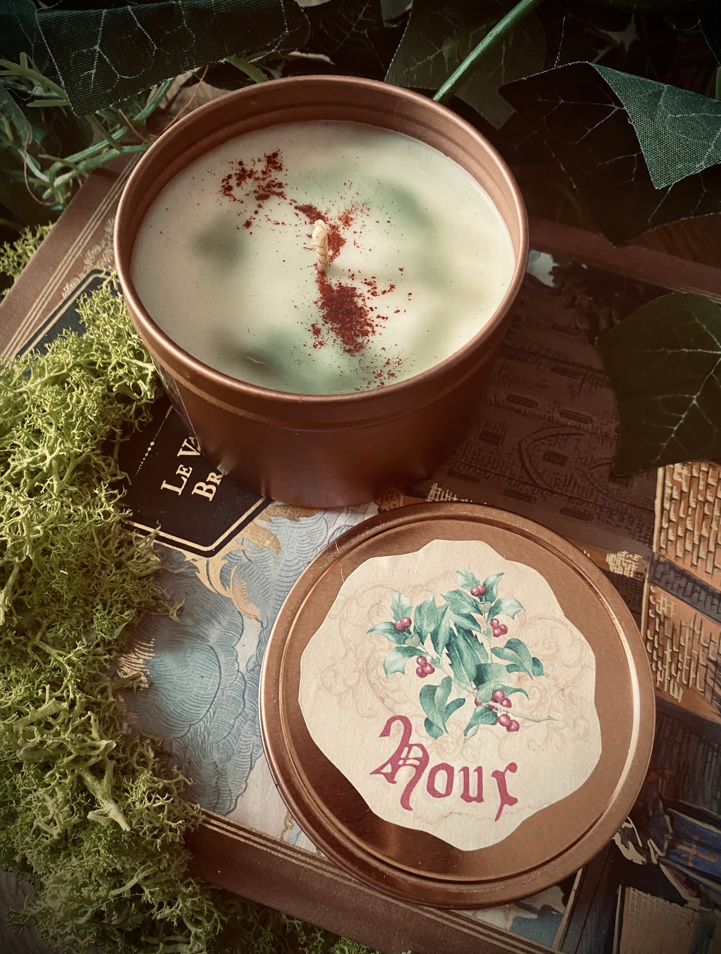 Bougie médiévale parfum Houx