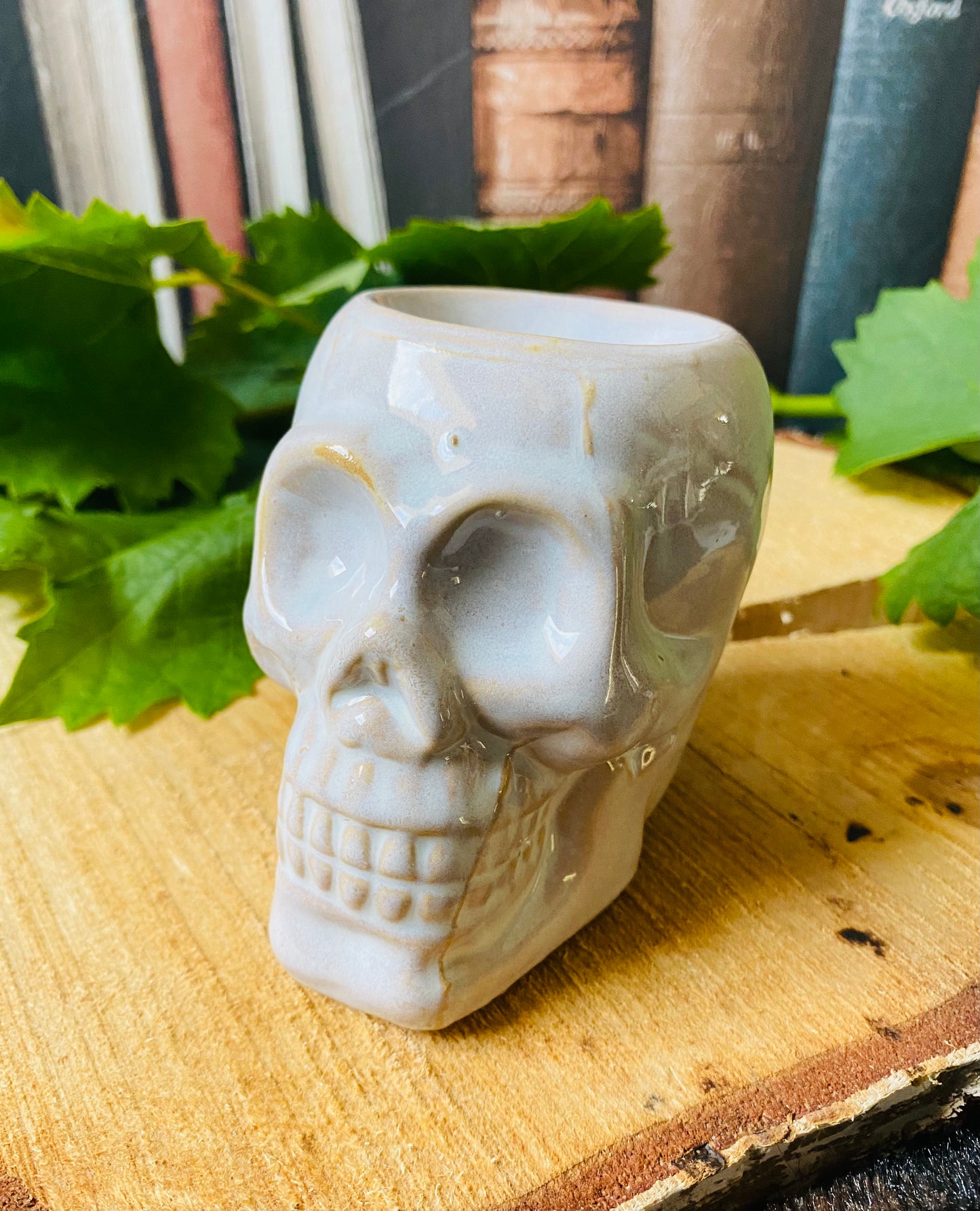 Mini brûleur crâne blanc