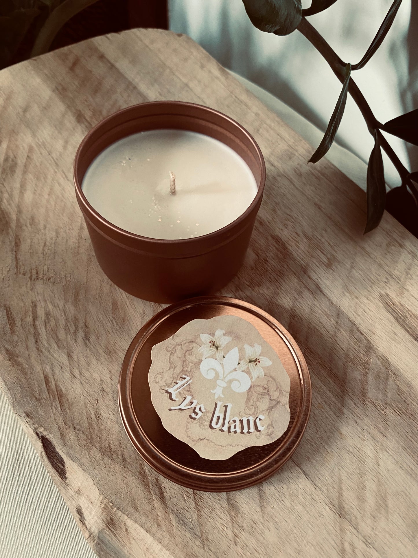Mini bougie médiévale parfum Lys blanc