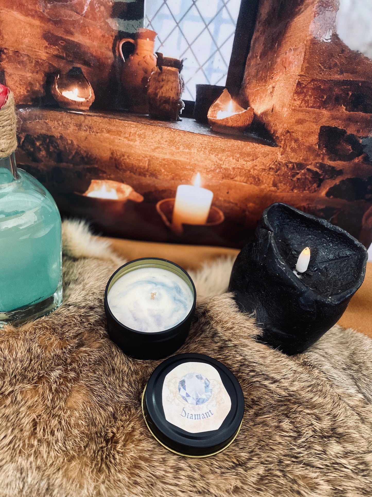 Mini bougie médiévale parfum Diamant