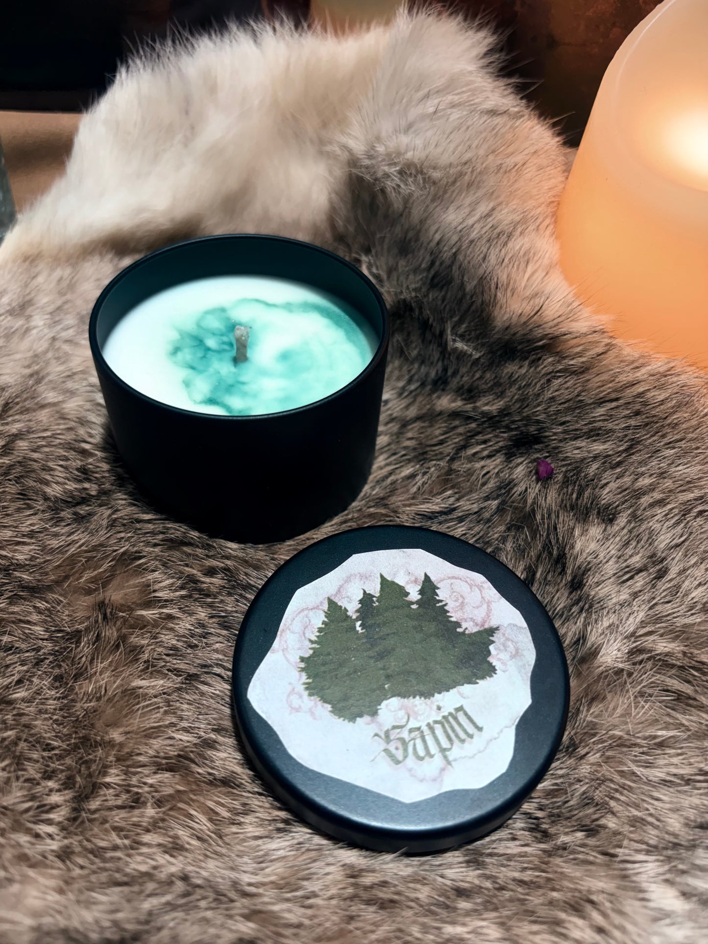 Mini bougie médiévale parfum Sapin